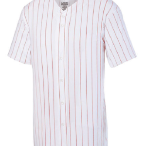 Full customized design : Adult Pinstripe Full Button Baseball Jersey - Design Online or Buy It Blank